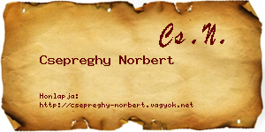 Csepreghy Norbert névjegykártya